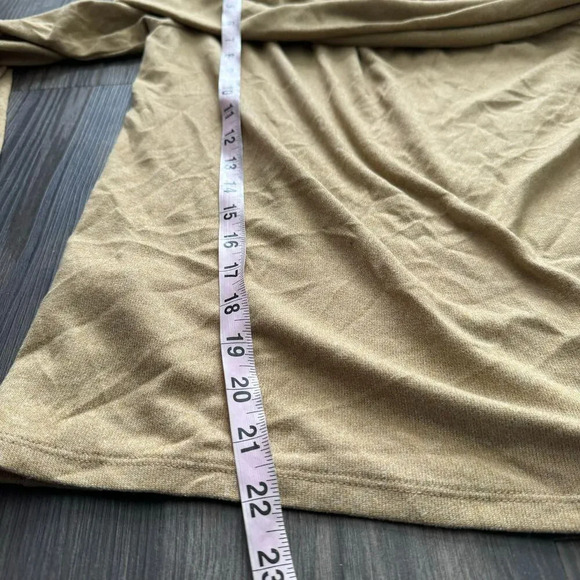Ann Taylor LOFT Womens Blouse Top Size L Tan off Shoulder Long Sleeves NEW - Picture 7 of 8